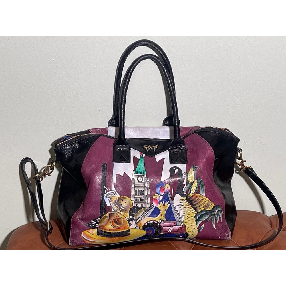 Women's Artistic Hand Painted Expressions by Sharif Tote Bag - Picture 3 of 15